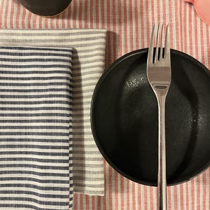 Linen napkin in Candy Stripe