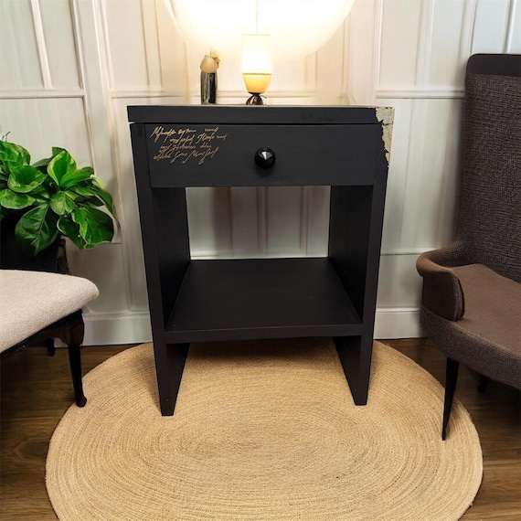 Beautiful Upcycled cabinet with storage and a draw  beautiful home gold accents added