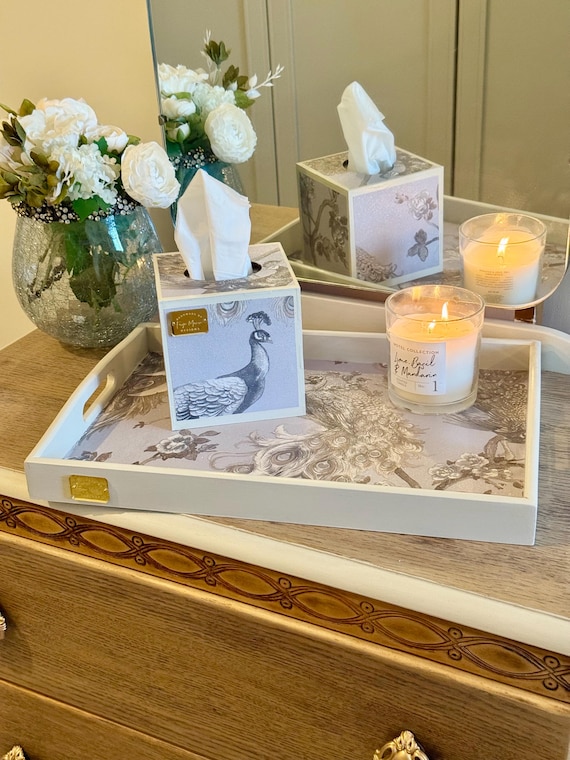 Beautiful cream serving ottoman tray beautiful homes