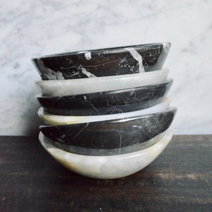 Hand-carved Onyx Catchall Bowl: Stone Soap Dish, Coffee Table Decor