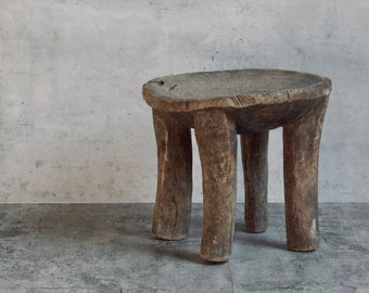 RARE Burkina Faso Lobi Stool | Antique African Stool | African Wooden End Table | Side Stool