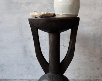 RARE Vintage African Stool – Hand-Carved Wooden Tribal Seat – Sculptural Primitive Art – One-of-a-Kind Decor