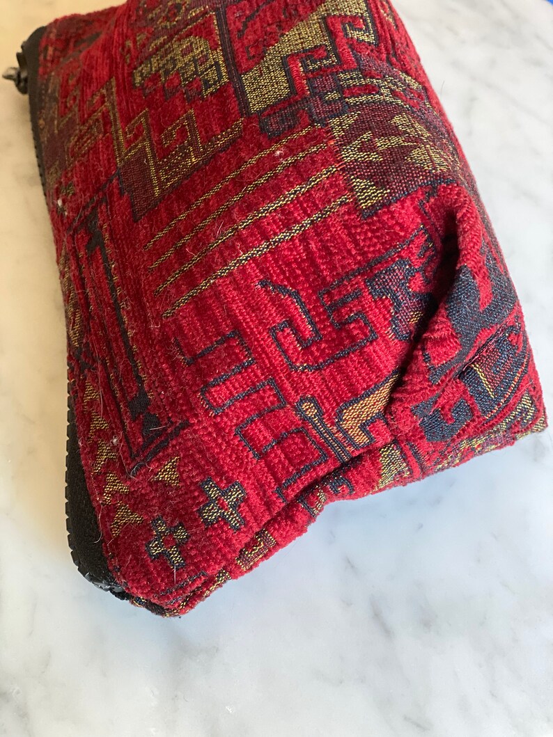 Makeup Bag Mother/'s Day Boho Bridesmaid Gift Kilim Turkey Rug Zipper Pouch Vintage Pouch Inspired Bohemian Style Clutch