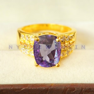 Alexandrite ring for men, custom wedding band, color shift gem, handmade  Gothic men’s ring, alexandrite gemstone, bold design
