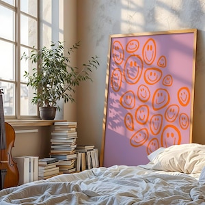 Vibrant Smiley Fine Art Poster – Translucent Giclée Art Print for Home, Office & Modern Decor | Colorful Wall Art for Art Lovers