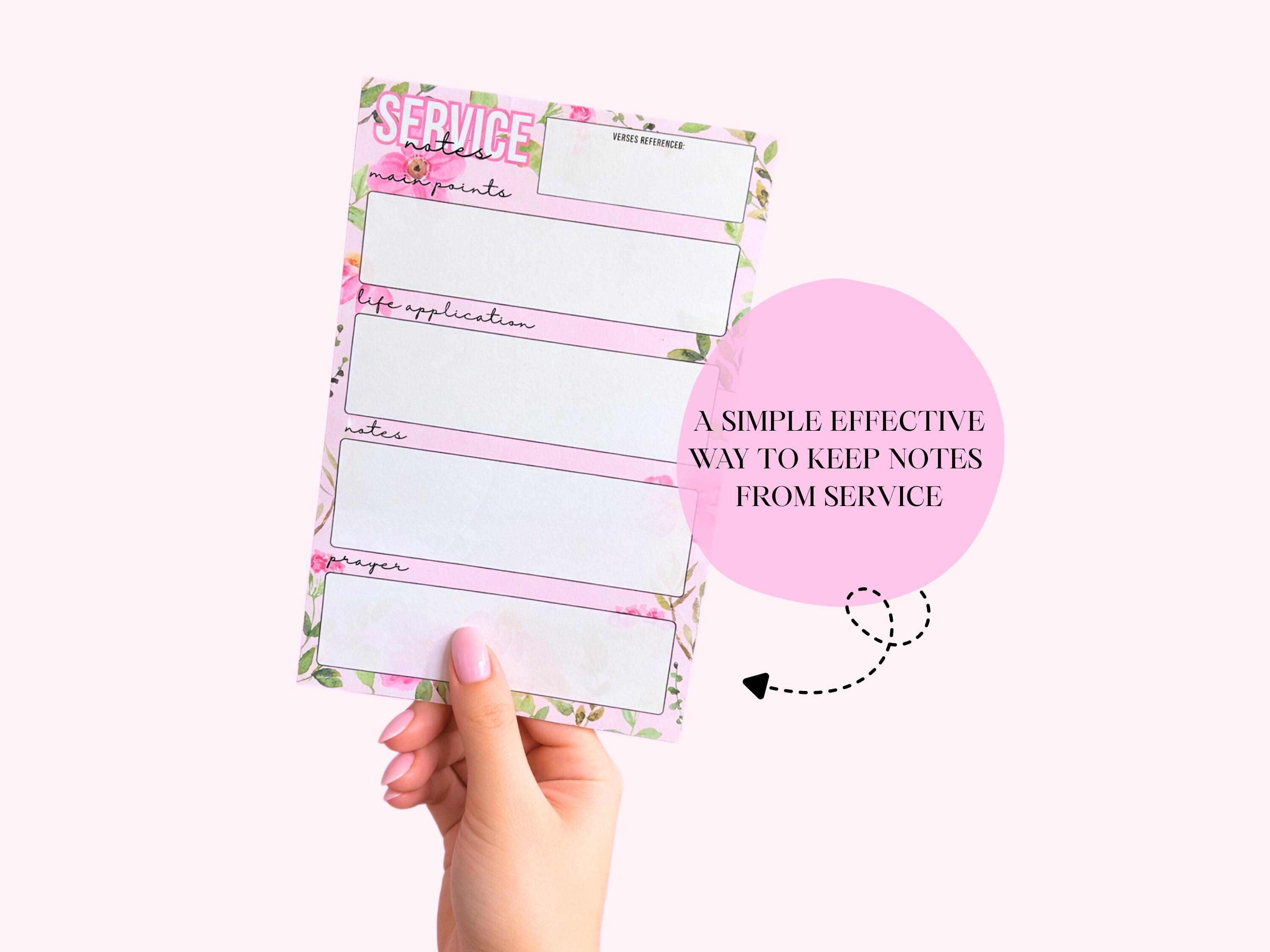 Church Notes Printable | Sermon Notes | Digital Download - Etsy