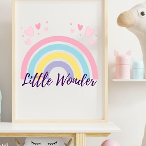 Póster infantil Niña Arco Iris El Pequeño Milagro A4