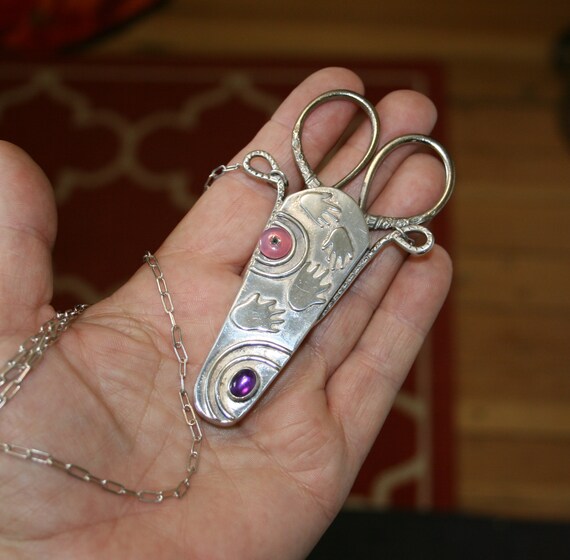 Crafters Quilters Needle Craft Sterling & Gemstone