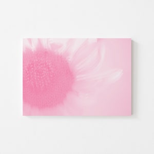 Pink Wall Art PrintsFlower PhotographyPastel Wall DecorSunflower PrintPink ArtGifts for HerBoho Printable Wall ArtAbstract Flower Art image 1