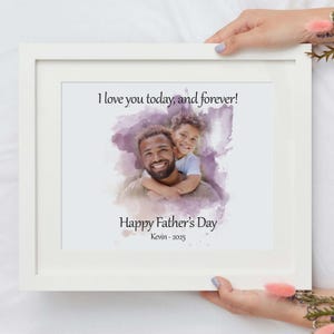 Arte personalizzata per papà, regalo per la festa del papà per lui da parte di figlia e moglie, regalo artistico per il compleanno, festa del papà indimenticabile, opera d'arte significativa