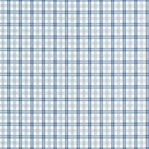 Small Scale Plaid in Blue, Non Woven Straight Match