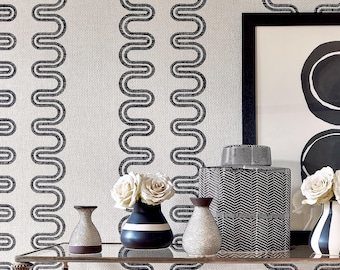 Anna French HERRIOT WAY Wallpaper, Designer Wallpaper, Embroidery Wallpaper, Multiple Color Ways, Savoy By Anna French
