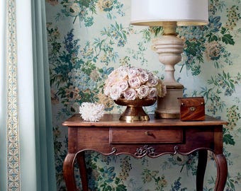 Thibaut GARDEN CLUB Wallpaper, Designer Wallpaper, Cherry Blossoms, Multiple Color Ways, BELVEDERE By Thibaut