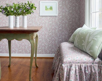 Anna French CHELSEA Wallpaper, Designer Wallpaper, Small Scale Floral, Multiple Color Ways, BRISTOL By Anna French & Thibaut