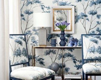 Thibaut DALTON Wallpaper, Designer Wallpaper, Leaf Branch, Multiple Color Ways, BELVEDERE By Thibaut
