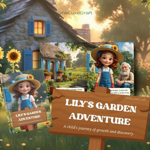 Druckbares Kinder Garten Geschichtenbuch PDF - Kinder Garten Abenteuer eBook + Interaktives Daumenkino für Vorschulkinder und Frühleser