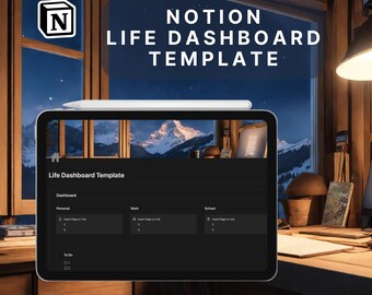 Life Dashboard Notion Template | Life Planner