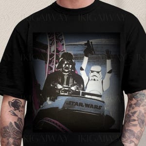 Vintage Star Wars T-Shirt: Darth Vader & Stormtrooper Roller Coaster