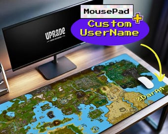 Custom RuneScape Mouse Pad, OSRS World Map Desk Mat, RuneScape Gift, Old School RuneScape Merch, Runescape Home Decor