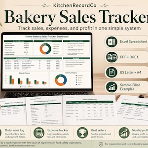 Umsatz- und Kostenübersicht für Hausbäckereien | Excel-Gewinntabelle für Bäcker