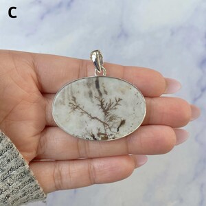 Scenic Agate Pendant / 925 Sterling Silver / Healing Gemstone / Scenic Agate Jewelry / Gift For Her / Statement Pendant image 11