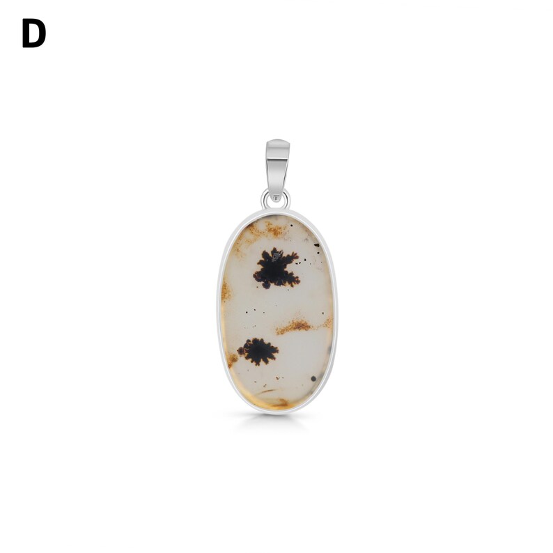 Colgante de ágata paisajística / Plata de ley 925 / Piedra preciosa curativa / Joya de ágata paisajística / Regalos para ella / Colgante llamativo imagen 15