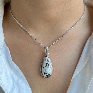 Ocean Jasper Pendant / 925 Sterling Silver Pendant / Healing Gemstone / Ocean Jasper Jewellery / Pear Cab / Statement Ocean Jasper Pendants