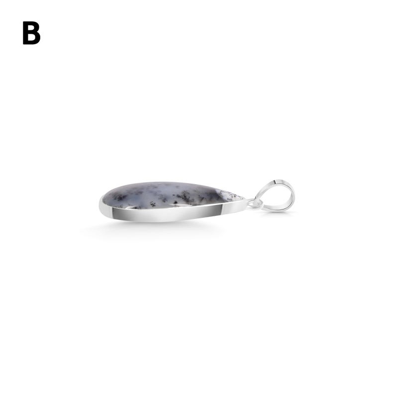 Dendritic Agate Pendant Necklace / 925 Sterling Silver / Healing Gemstone / Dendritic Agate / Gifts for her / Statement Pendant image 9