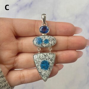 K2-Jaspis-Anhänger / 925er Sterlingsilber / Heilstein / Natürlicher K2-Jaspis-Schmuck / Geschenk für Sie / Statement-Anhänger Bild 7