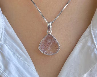 Super Seven hangerketting / 925 sterling zilver / Genezende edelsteen / Cadeau voor haar / Natuurlijke Super Seven sieraden / Opvallende hanger