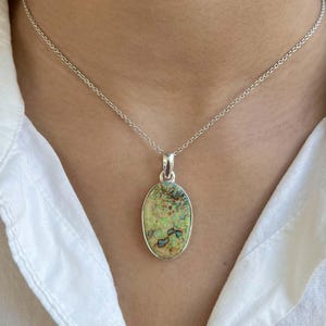 Monarch Opal Pendant / 925 Sterling Silver Pendant / Healing Gemstone / Monarch Opal Jewelry / Oval Cab / Statement Monarch Opal Pendants