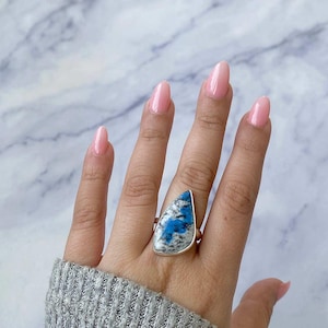 K2 Jasper Adjustable Ring / 925 Sterling Silver Ring / Healing Gemstone / Gifts for her / Fancy Cab / K2 Jasper / Statement K2 Jasper Rings