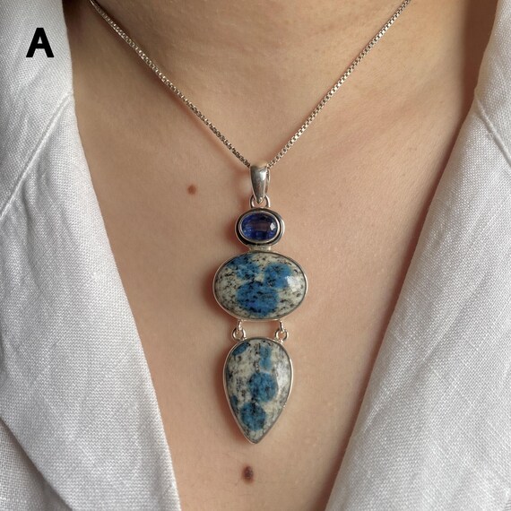 K2 Jasper Pendant / 925 Sterling Silver / Healing Gemstone / Natural K2 Jasper Jewel / Gift For Her / Statement Pendant
