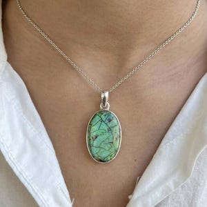 Monarch Opal Pendant / 925 Sterling Silver Pendant / Healing Gemstone / Monarch Opal Jewelry / Oval Cab / Statement Monarch Opal Pendants