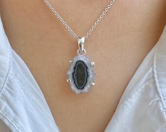 Amethyst Stalactite Pendant / 925 Sterling Silver / Healing Gemstone / Gifts for her / Fancy Stalactite / Statement Pendant ASL-P-143.