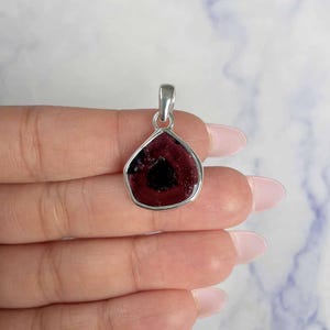 Watermelon Tourmaline Slice Pendant / 925 Sterling Silver / Healing Gemstone / Gifts for her / Fancy-Slice / Statement Tourmaline Pendant