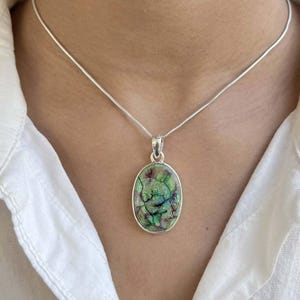 Monarch Opal Pendant / 925 Sterling Silver Pendant / Healing Gemstone / Monarch Opal Jewelry / Oval Cab / Statement Monarch Opal Pendants