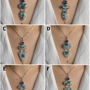 K2-Jaspis-Anhänger / 925er Sterlingsilber / Heilstein / Natürlicher K2-Jaspis-Schmuck / Geschenk für Sie / Statement-Anhänger Bild 2
