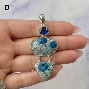K2-Jaspis-Anhänger / 925er Sterlingsilber / Heilstein / Natürlicher K2-Jaspis-Schmuck / Geschenk für Sie / Statement-Anhänger Bild 9
