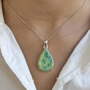 Monarch Opal Pendant / 925 Sterling Silver Pendant / Healing Gemstone / Monarch Opal Jewelry / Pear Cab / Statement Monarch Opal Pendants