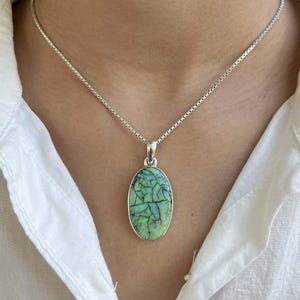Monarch Opal Pendant / 925 Sterling Silver Pendant / Healing Gemstone / Monarch Opal Jewelry / Oval Cab / Statement Monarch Opal Pendants