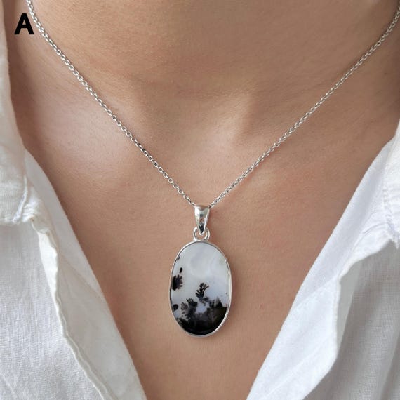 Scenic Agate Pendant / 925 Sterling Silver / Healing Gemstone / Scenic Agate Jewel / Gifts For Her / Statement Pendant