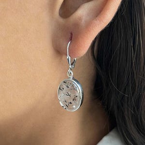 Super Seven Earring / 925 Sterling Silver Earring / Healing Gemstone / Super Seven / Gifts For Her / Oval / Statement Super Seven Earring