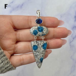 K2-Jaspis-Anhänger / 925er Sterlingsilber / Heilstein / Natürlicher K2-Jaspis-Schmuck / Geschenk für Sie / Statement-Anhänger Bild 13