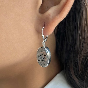 Super Seven Earring / 925 Sterling Silver Earring / Healing Gemstone / Super Seven / Gifts For Her / Oval / Statement Super Seven Earring