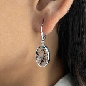 Super Seven Earring / 925 Sterling Silver Earring / Healing Gemstone / Super Seven / Gifts For Her / Oval / Statement Super Seven Earring