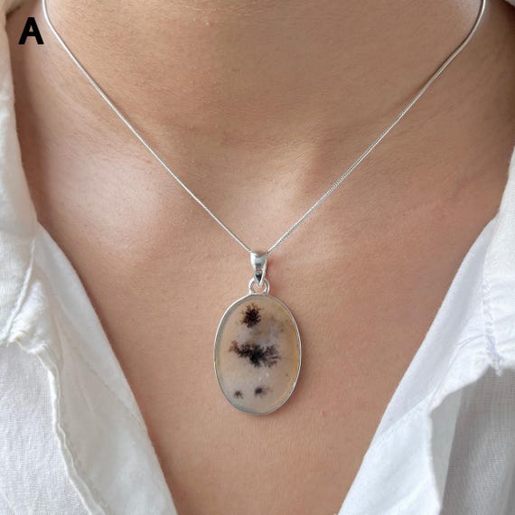 Scenic Agate Pendant / 925 Sterling Silver / Healing Gemstone / Scenic Agate Jewelry / Gift For Her / Statement Pendant