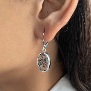 Super Seven Earring / 925 Sterling Silver Earring / Healing Gemstone / Super Seven / Gifts For Her / Oval / Statement Super Seven Earring