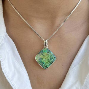 Monarch Opal Pendant / 925 Sterling Silver Pendant / Healing Gemstone / Monarch Opal Jewelry / Cushion / Statement Monarch Opal Pendants