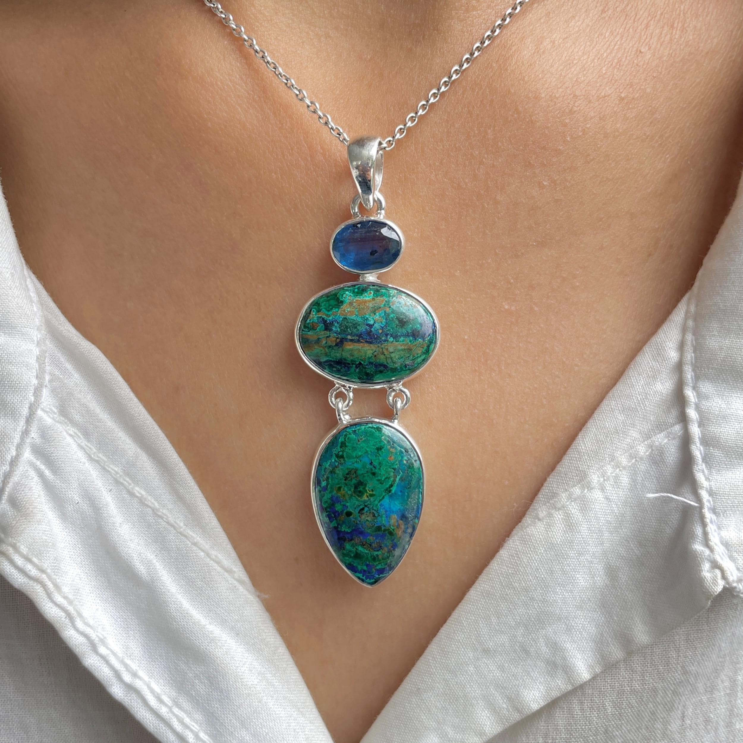 アズライトペンダント - Etsy 日本